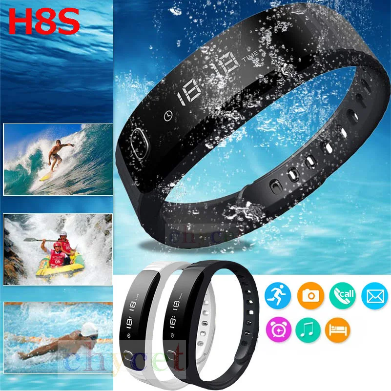 Bluetooth H8 Smart Bracelet Smart Band for Android iOS with Fitness Pedometer Wristband Call Reminder Smartband
