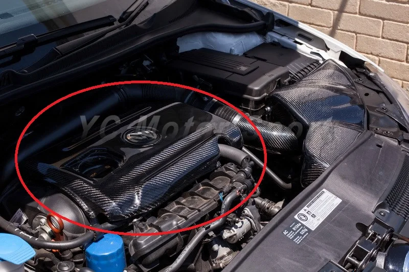 Car Accessories Carbon Fiber Engine Cover Fit For 2008 2012 VW Golf MK6