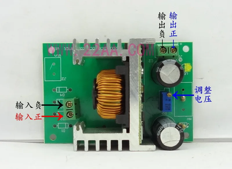 

Input AC/ DC 12~48V to Output DC1.5~38V 5A Converter Board Step-Down Voltage Regulator Module YDS505 YDS-505