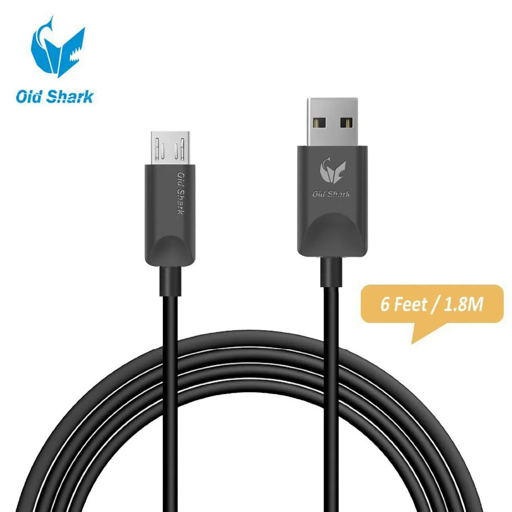 Old Shark 1.8M Micro USB Cable V8 5P Mobile Phone Charging