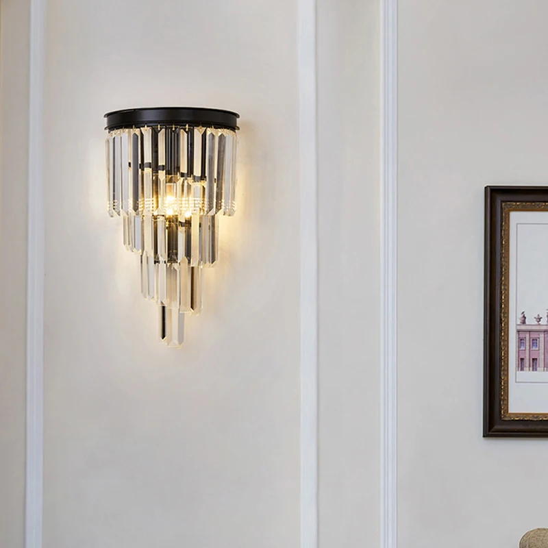 

Modern Wall Sconce Lamp Luxury Black Wall Light Fixtures Bedside Living Room Wall Lamps