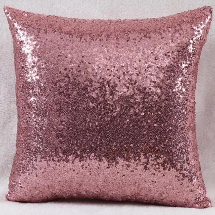 

HOMEGD Pillow Case Soild Pattern Pillowcase Glitter Sequins 40cm*40cm Home Decorative Throw funda de almohada 18May3 Drop Ship