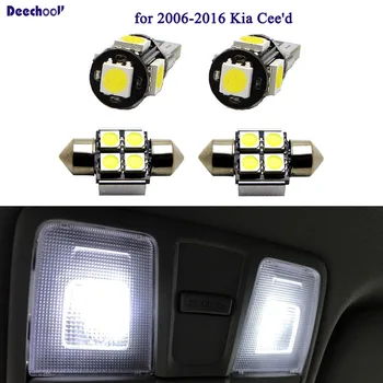 

deechooll 10pcs Car LED Bulbs for KIA Pro Ceed Ceed GT SW 06-16, White Interior Light Trunk Vanity Mirror Dome Reading Lights