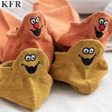 4 пара/лот, модные носки для женщин, Kawaii, с вышивкой, по щиколотку, забавные носки, короткие, для девушек, хлопок, harajuku, искусство, милые носки с принтом в форме сердца, летние