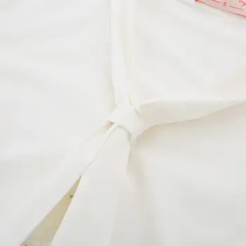 Укороченная рубашка, Офисная Деловая блузка, Женский Галстук, простая формальная Ретро винтажная Повседневная Клубная одежда с короткими