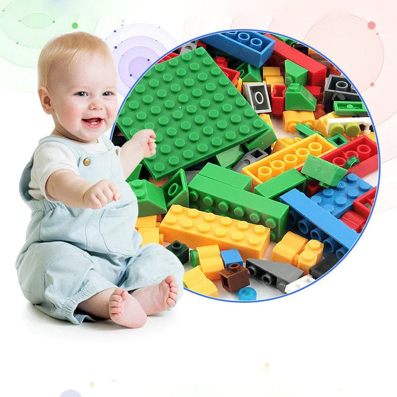 

500PCS Children's Creative Building Blocks ABS Plastic DIY Assembling Building Blocks Spelling Toys Building Blocks Toys