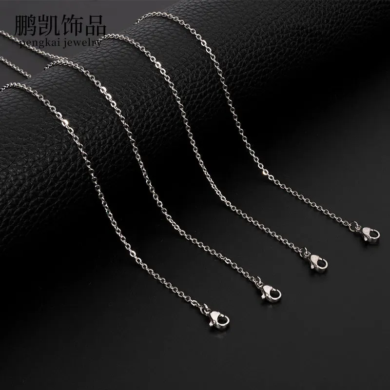 Silver Filled Solid Necklace Curb Chains Link Men Choker Stainless Steel Male Female Accessories Fashion | Украшения и аксессуары