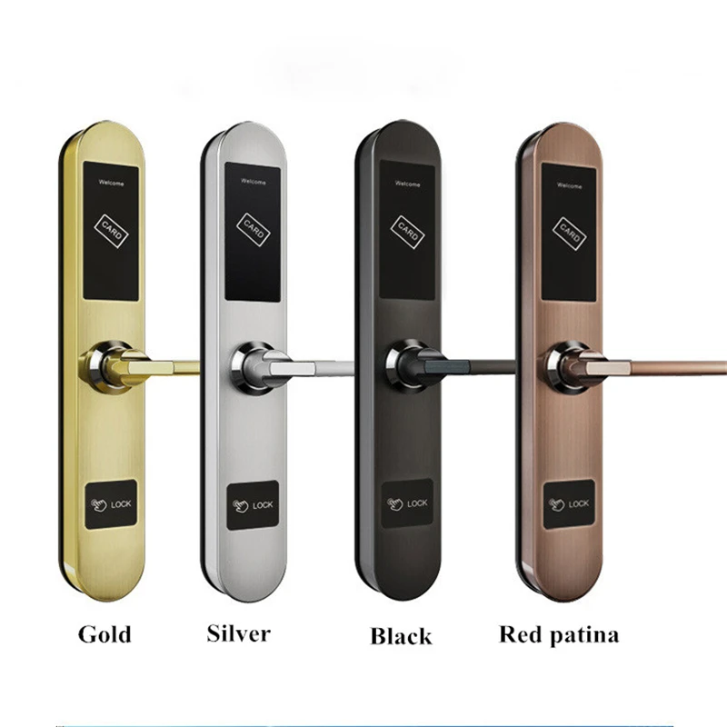  Hotel Door Lock System Stainless Steel Intelligent RFID Digital Card Key Unlock Gold/Silver Anti-ru - 33037448410