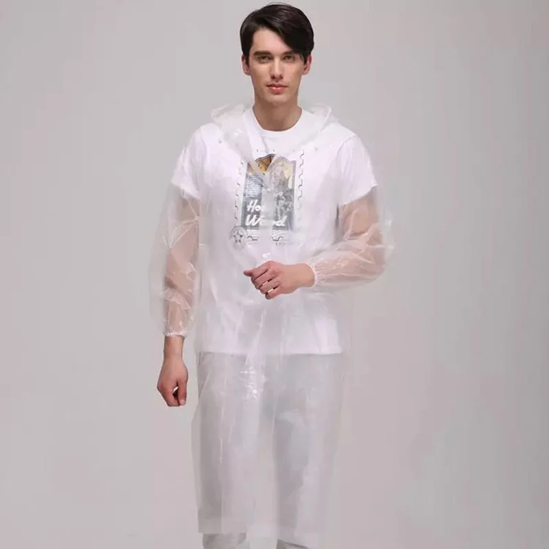 Универсальный прозрачный женский дождевик для мужчин кемпинг водонепроницаемый дождевик непроницаемый костюм для рыбалки дождевик - Цвет: White