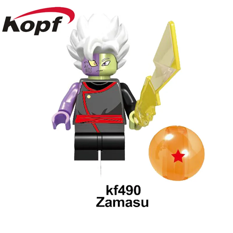 Одиночная строительных блоков Dragon Ball Z Majin Boo Android 16 Dyspo Kaio Shin Goku Ssj Xeno фигурки Детские модельные игрушки KF497