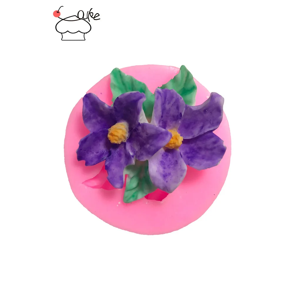 

Aouke Twin lotus flowers Fondant Cupcake Decorating Molds Cake Silicone Mold Sugarpaste Candy Chocolate Gumpaste Clay Mould