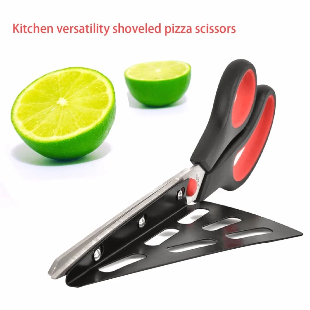 Pizza Stainless Steel Scissors Detachable Multifunctional Shovel Type Baking Tools Kitchen Holder Tray Useful Pizza Cutter 1 Pizza Stainless Steel Scissors Detachable Multifunctional Shovel Type Baking Tools Kitchen Holder Tray Useful Pizza Cutter 2