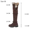 Hot Women Warm Snow Boots 2022 Autumn Winter Ladies Suede Fashion Low heels Warm Fur Plush Women Shoes Knee High Boots Brand ► Photo 3/6