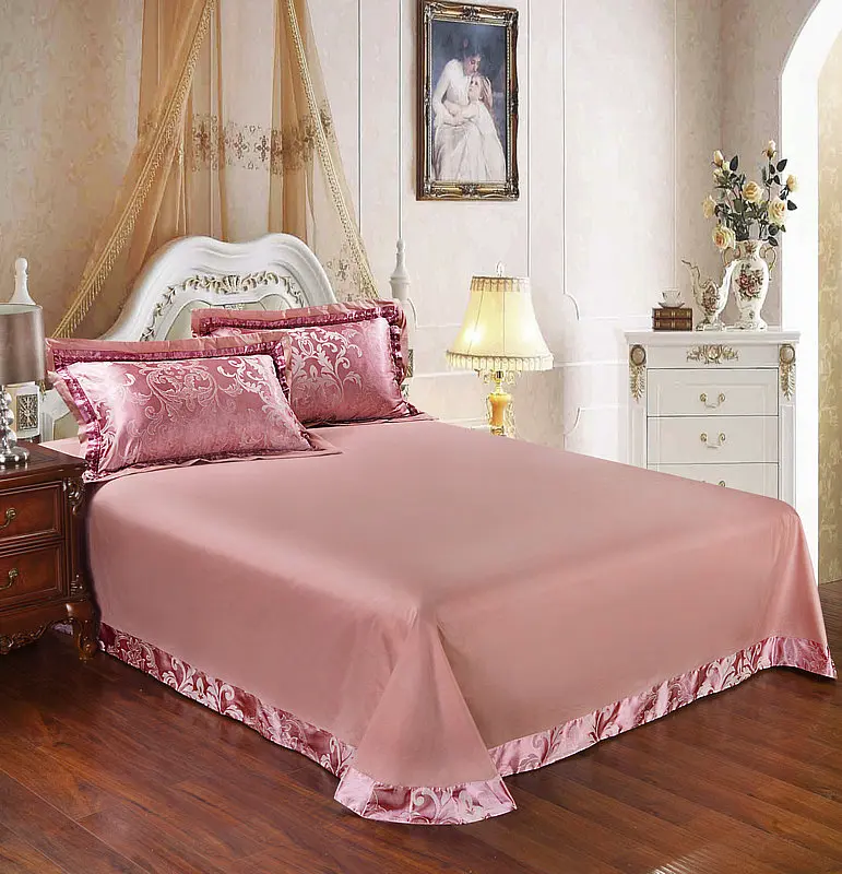 Waliicorners Gold Silver Beige Luxury Silk Jacquard Bedding set Queen King size Duvet cover set Embroidery Bed sheet Linen set Pillowcases 16 IMG_7619