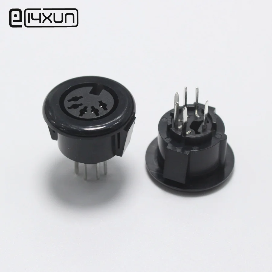 

1pcs DIN 5 Pin Female Jack Cable Plug Adapter Panel Mount Solder Chassis Connector Nickel Plated