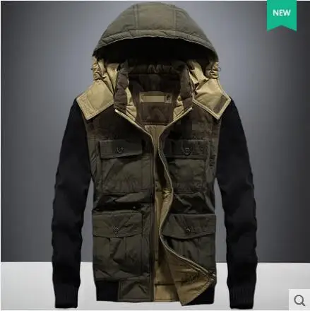 Cheap Free shipping 016 Winter man with thick cotton-padded jacket bigger sizes uniform fashion winter jacket coat on both sides M-3XL