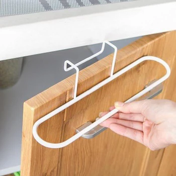 

Door Back Tyle Non-trace Towels Bar Holder Metal Towels Support Kitchen Accessory Storage rack hooks