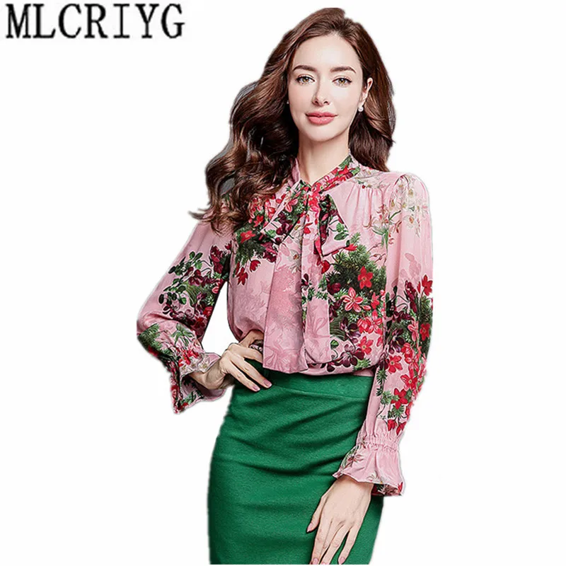 Aliexpress.com : Buy Spring 100% Silk Women's Shirt Flare
