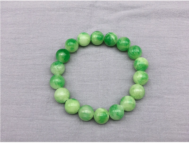 Натуральный зеленый агат малахитовые каменные бусы браслеты для женщин круглые бусины браслет ювелирные изделия с подвеской Винтажные Ювелирные изделия 8 мм