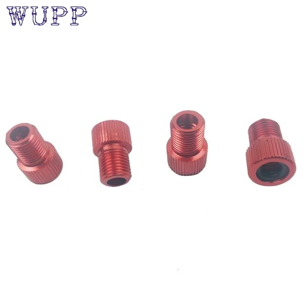 

4PC Red Aluminum Bicycle Presta To Schrader Pump Air Valve Converter Bicicleta Pump Tire Tyre Inflator Valve Adaptor OC 07