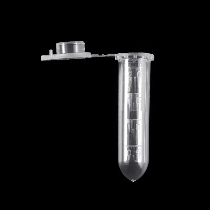 100Pcs 2ml Clear Plastic Vials Container Snap Cap Centrifuge Tubes Vials Sample Lab Container