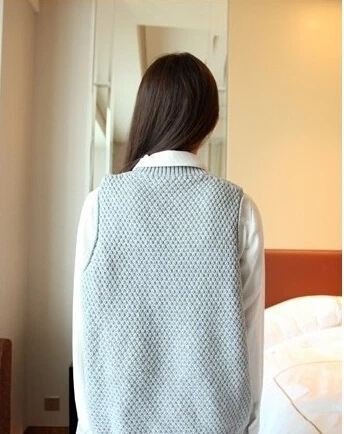 2015 Autumn & Winter New Korean Fashion Women Sweater Vest Loose O neck Pullover Sweaters Candy Color Knitted Wool Coat|coat girl|sweater dogcoat zip