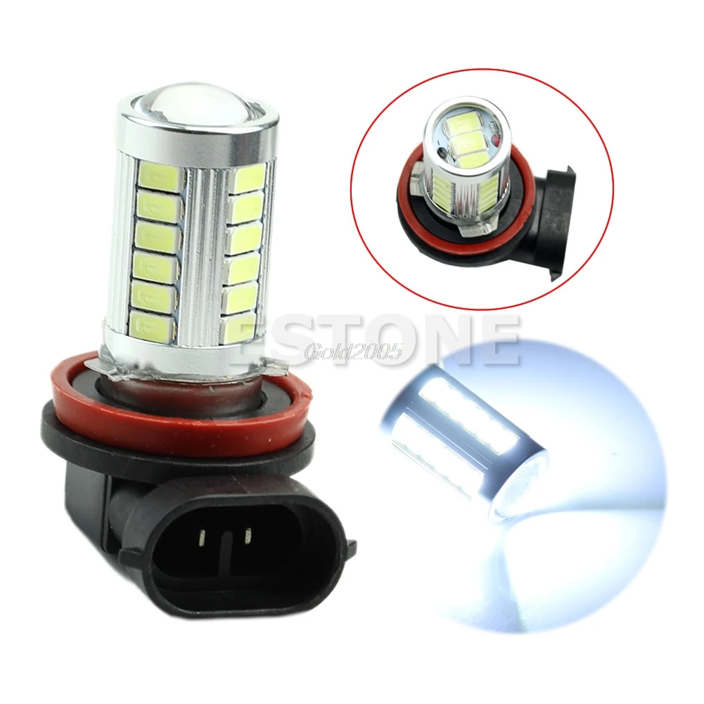 12 В супер H8 5630 SMD 33 светодиодный яркий белый противотуманный светильник токарная