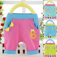 Летние хлопчатобумажные шорты для маленьких мальчиков и девочек Свободные Штаны для новорожденных, детские брюки с пятью точками тонкие Стильные шорты Одежда для младенцев