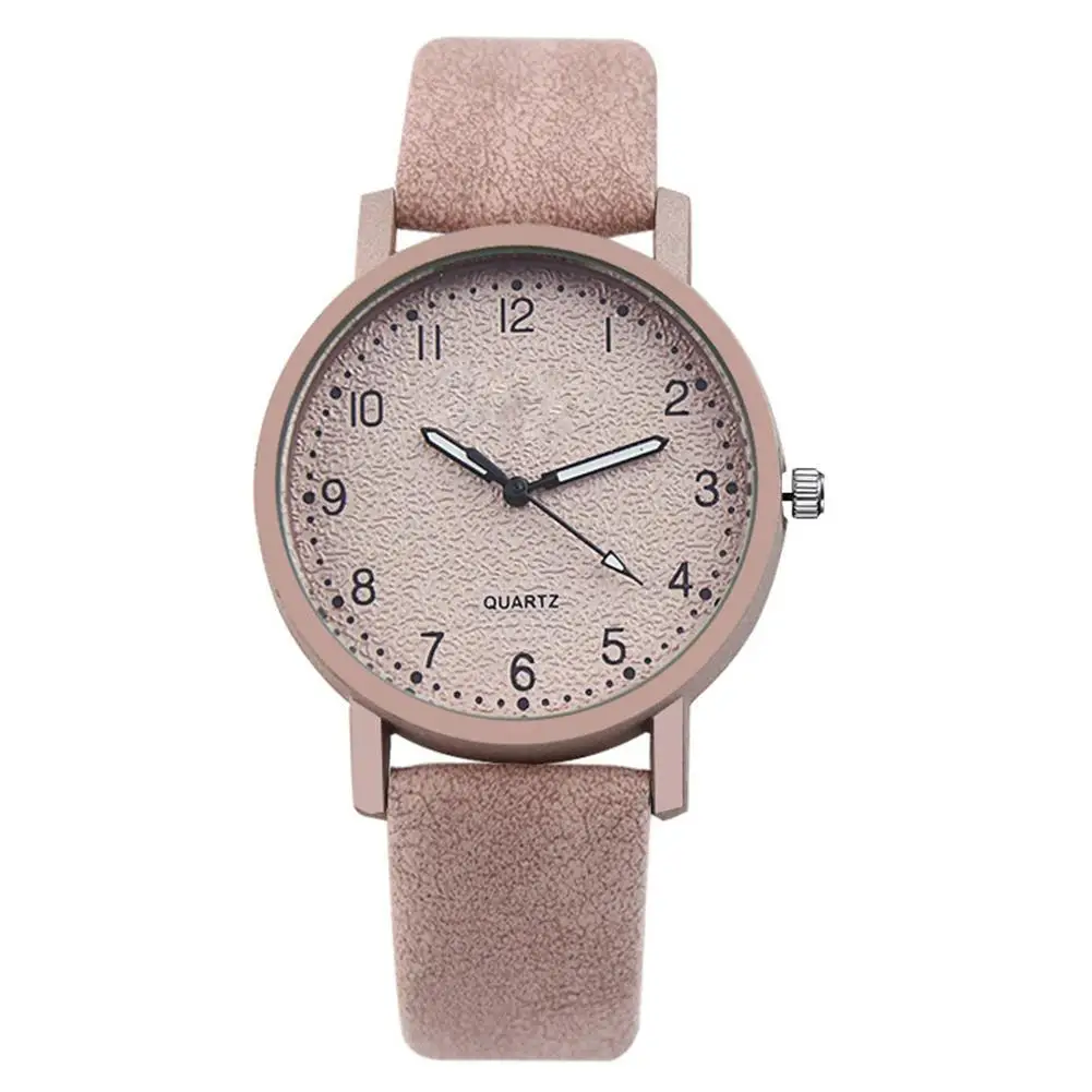 

Casual Women Faux Leather Band Solid Color Quartz Analog Party Club Wrist Watch Casual relogio feminino Bracelet dropshipping