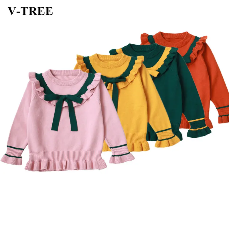 

Girls Sweater 2018 Autumn Winter College Wind Sweaters For Girls School Cardigan Children Outerwear Kids Tops Clothing