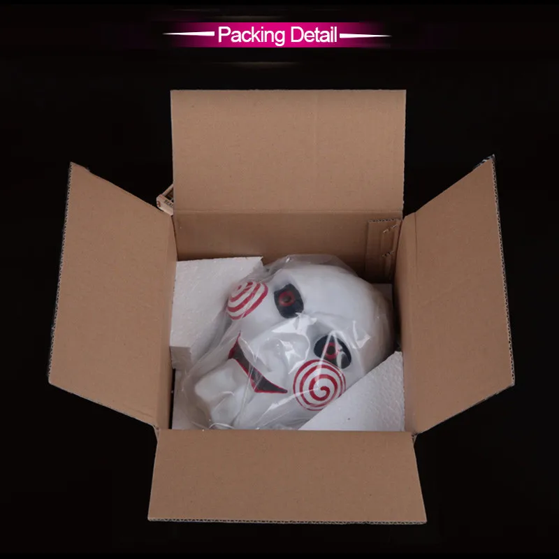 High-grade Resin Mask Electric Saw Puppet Adam Creepy Scary Moive Halloween Mascara Cosplay Party Masquerade Dress Costume Props (6)