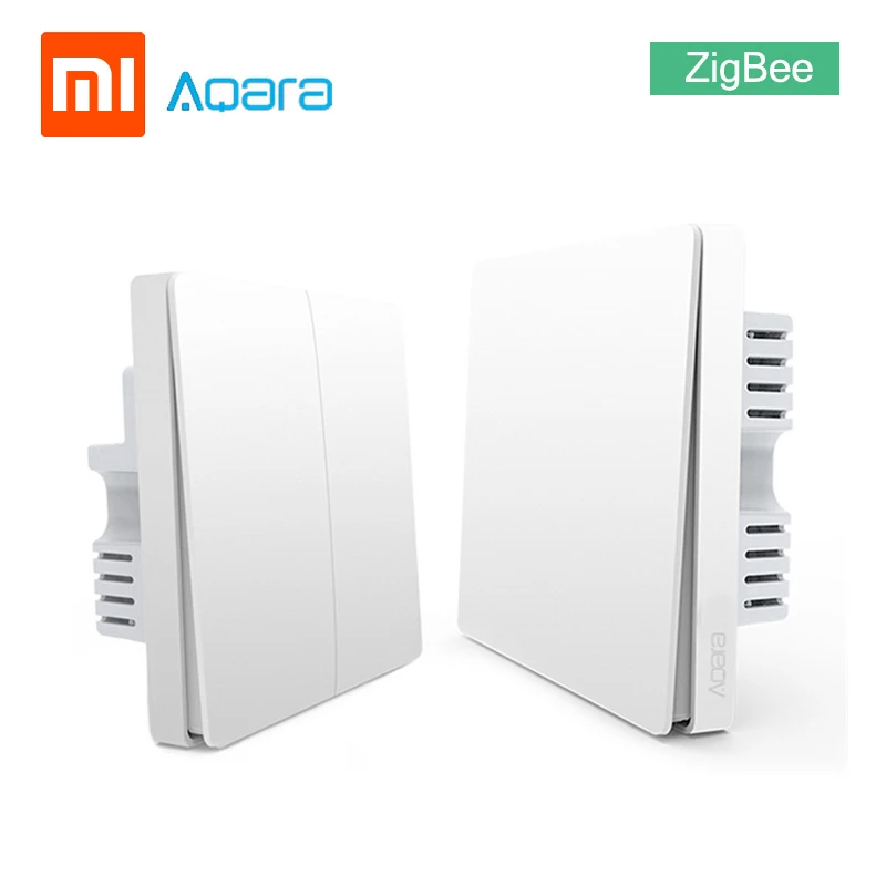 

Xiaomi Aqara Wall Light Switch ZigBee Neutral Version Single Double Button Key Smart Home For Mi Home APP MIJIA Gateway Upgraded