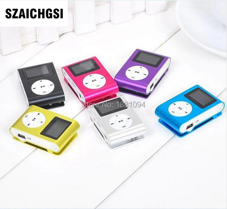Мини mp3 плеер SZAICHGSI с клипсой и жк экраном 1 2 дюйма музыкальный поддержкой SD карты