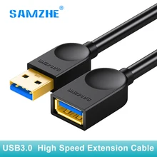 SAMZHE USB 3.0 Cable cellphone USB Extension Cable Male to Female AM to AF 0.5m 1m 1.5m 2m 3m USB Data Sync Transfer Extender usb 3 0 am to af extension cable 90cm length
