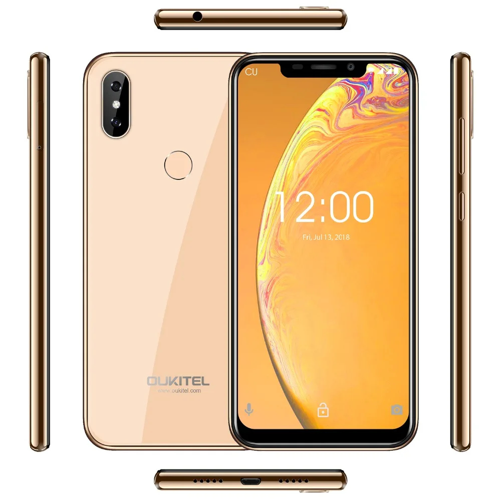 OUKITEL C13 Pro 6,1" 19:9 Android 9,0 отпечаток пальца 4G LTE смартфон Face ID MT6739 четырехъядерный 2 Гб 16 Гб 5G/2,4G wifi мобильный телефон