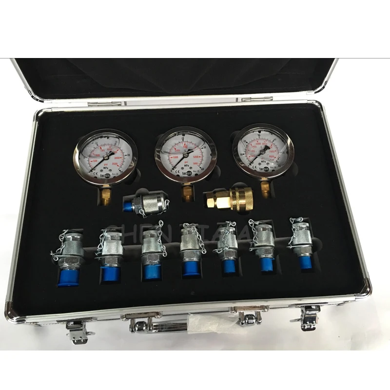 Portable hydraulic test gauge mechanical digger pressure test watch hydraulic test box for excavator Portable hydraulic test gauge mechanical digger pressure test watch hydraulic test box for excavator