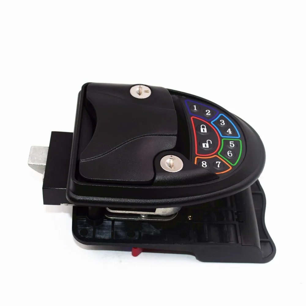 

Keyless RV Entry Caravan Door Lock RV Travel Trailer Entry Door Lock Polar Black Paddle Deadbolt