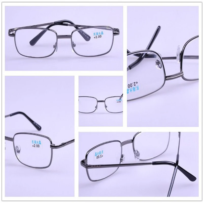 Очки для чтения с металлической оправой для пожилых людей, увеличительное стекло, унисекс, очки для чтения+ 1+ 1,5+ 2+ 2,5+ 3,0+ 3,5+ 4,0