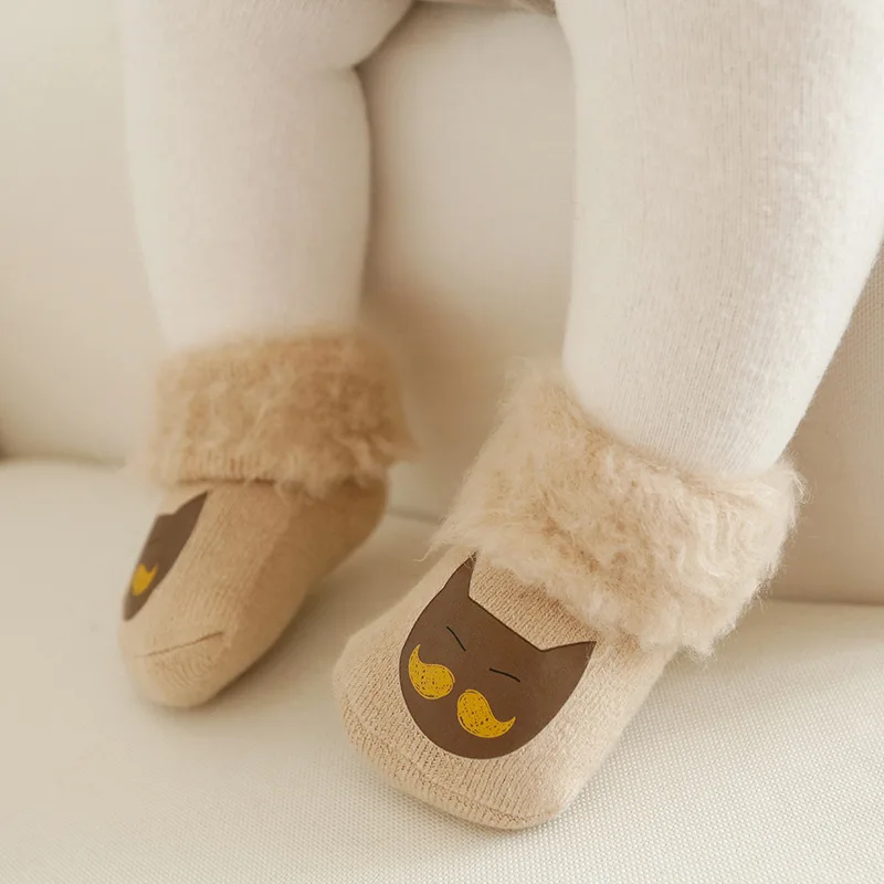 SFW-013 3 шт. милые детские носки с рисунком пот Носки зима Носки для маленьких девочек и мальчиков для От 1 до 5 лет