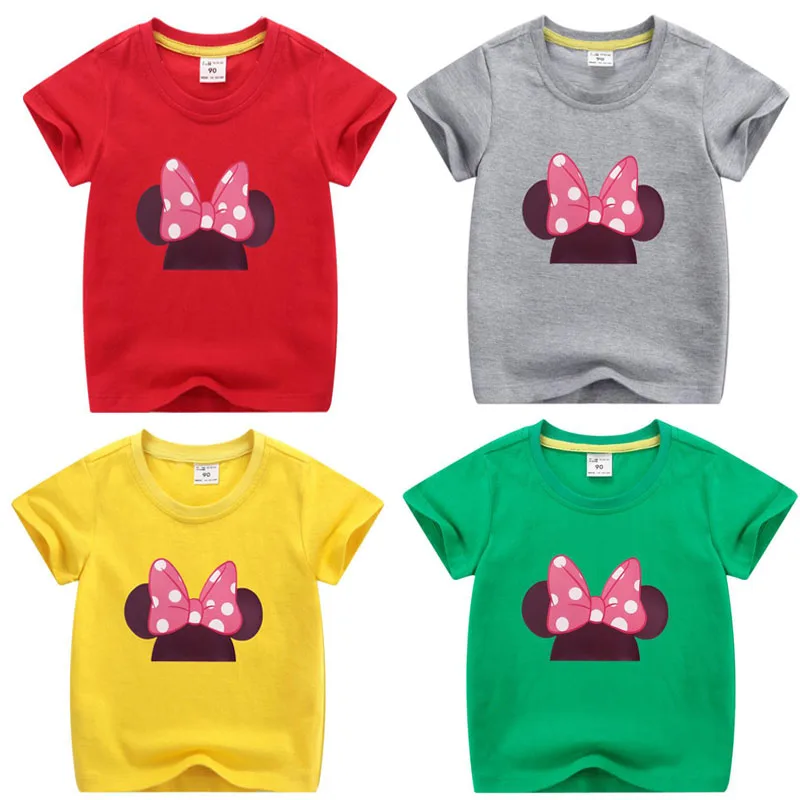 

Bebes Boys Baby T-Shirt Clothes 2019 New Short Sleeve Tops Baby Girls Minnie Children's T-Shirt Cute Cartoon Casual Tops Girls