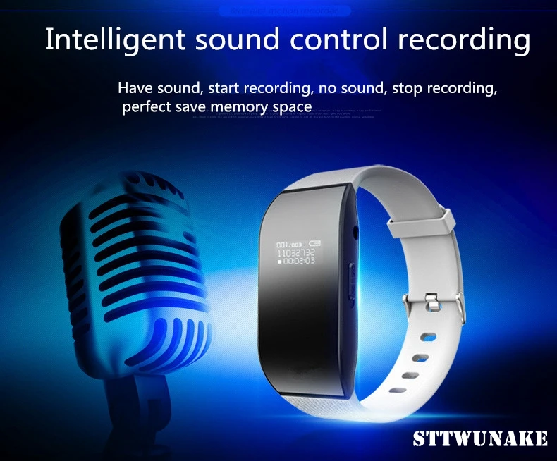 STTWUNAKE bracelet voice recorder Professional