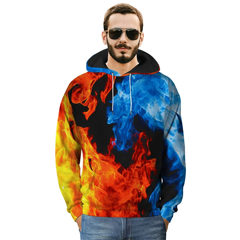 New Arrival Harajuku Mens Hoodies Two Colors Print Hooded