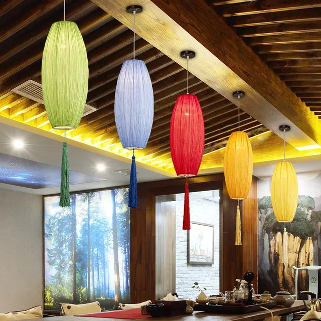 Chinese Style Fabric Olive Pendant Lights A Perfect Blend of Tradition and Elegance