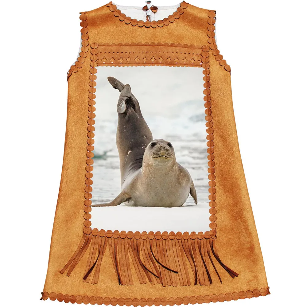 baby Kids Dresses Autumn & winter Girls Dresses The seal animal print