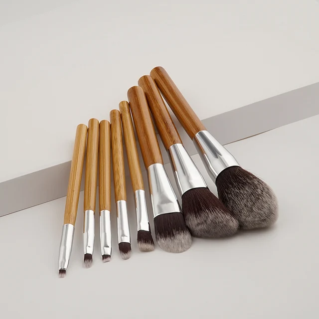 Cheap 8PC Oval Kit Techniques Makeup Brushes Set Foundation Powder Face Brush Real Professional Makeup Tools Accessories Bamboo Handle Cheap 8PC Oval Kit Techniques Makeup Brushes Set Foundation Powder Face Brush Real Professional Makeup Tools Accessories Bamboo Handle