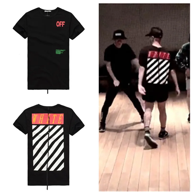 Kpop Bigbang G Dragon T Shirt Big Bang Gd Mens Womens Off White Striped Tee Tshirt Tops T Shirts Aliexpress