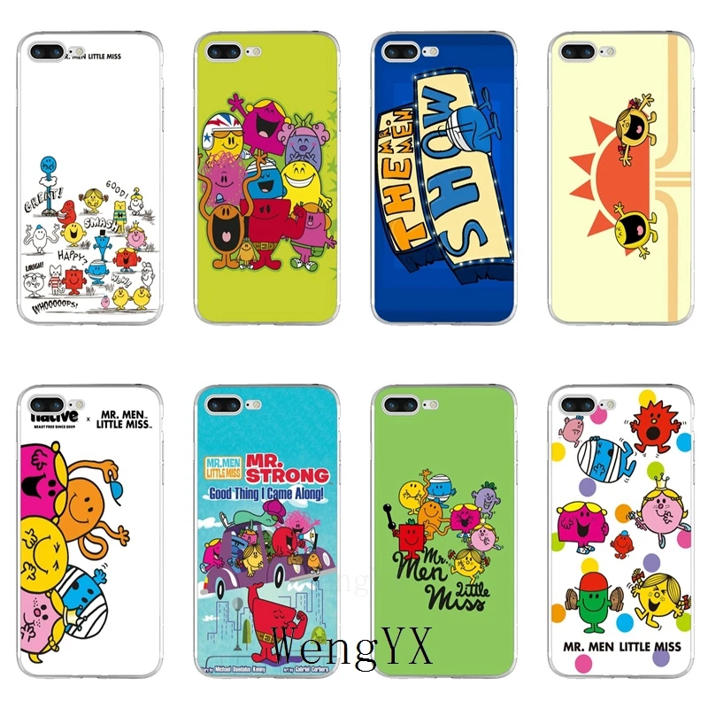 

cartoon Mr Men and Little Miss Slim silicone TPU Soft phone case For iPhone X 8 8plus 7 7plus 6 6s plus 5 5s 5c SE 4 4s