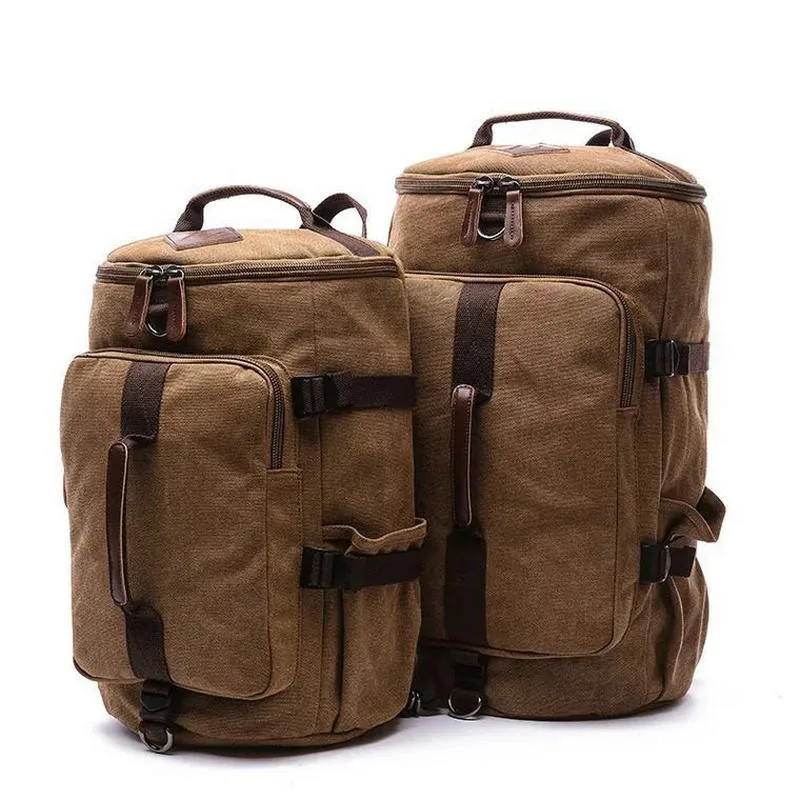 Multifunction Canvas Tactical Backpack Rucksacks Military Army Bag Men Women Outdoor Travel Hiking shoulder Camping Rucksack | Спорт и