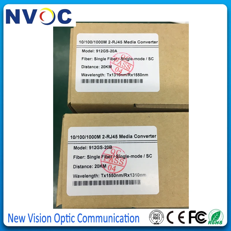1 1000 м волокно + 2 10/100/1000 RJ45 волоконно оптический преобразователь 20 км Ethernet