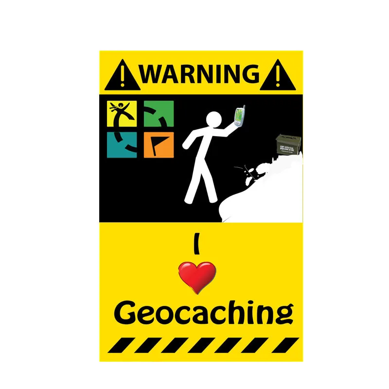 YJZT 6 3 см * 10 2 автомобильные Смешные I Love Geocaching креативные светоотражающие наклейки